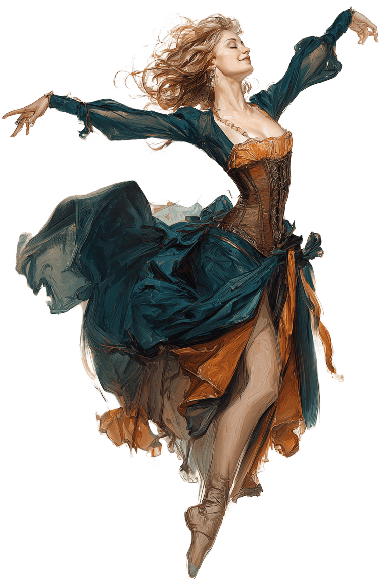 Femme blonde en mouvement